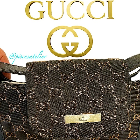 Gucci Vintage GG Monogram Supreme Canvas with Leather Trim Baguette Bag - Picture 3 of 15
